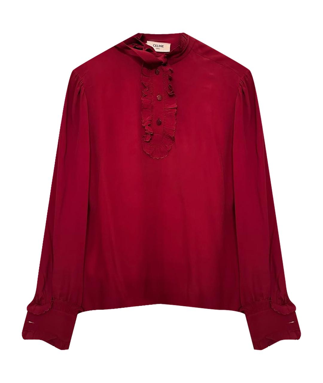 CELINE Бордовая блузы, фото 1
