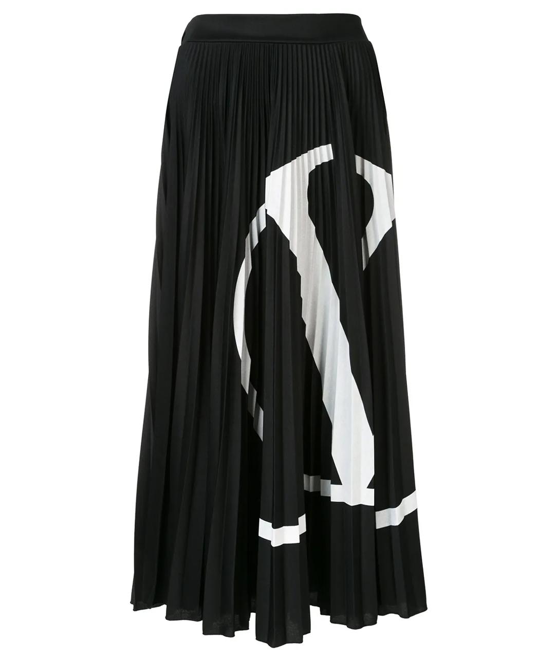 VALENTINO Черная полиэстеровая юбка миди, фото 1