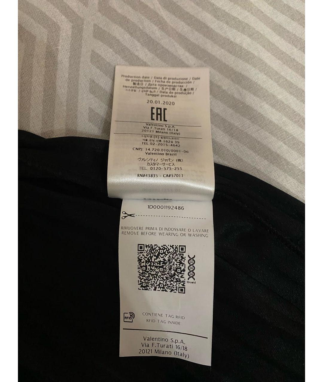 VALENTINO Черная полиэстеровая юбка миди, фото 8