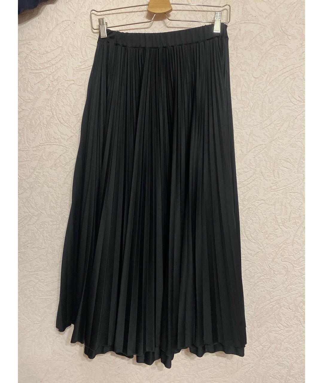 VALENTINO Черная полиэстеровая юбка миди, фото 2