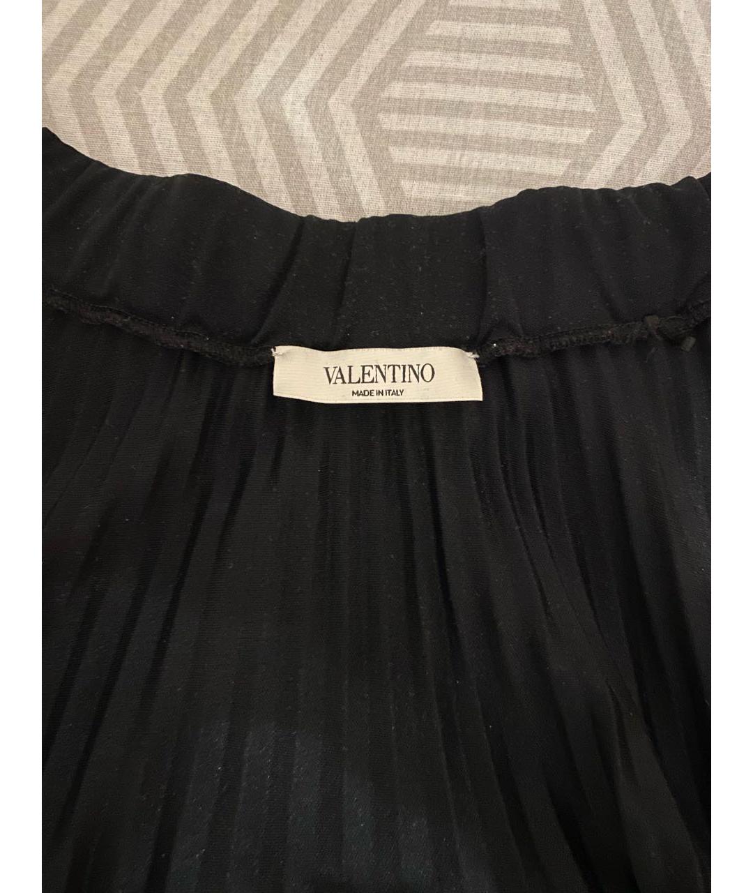 VALENTINO Черная полиэстеровая юбка миди, фото 5