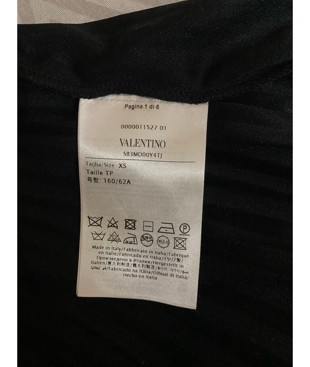 VALENTINO Черная полиэстеровая юбка миди, фото 6