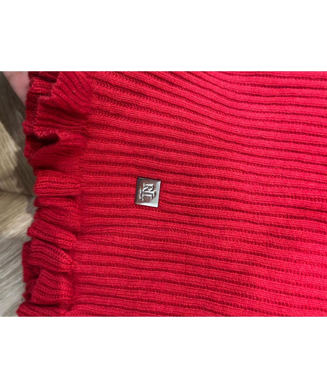 RALPH LAUREN Красный хлопковый джемпер / свитер, фото 4