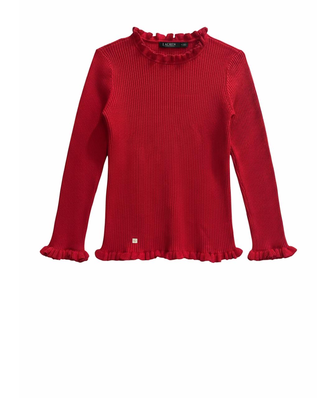 RALPH LAUREN Красный хлопковый джемпер / свитер, фото 1