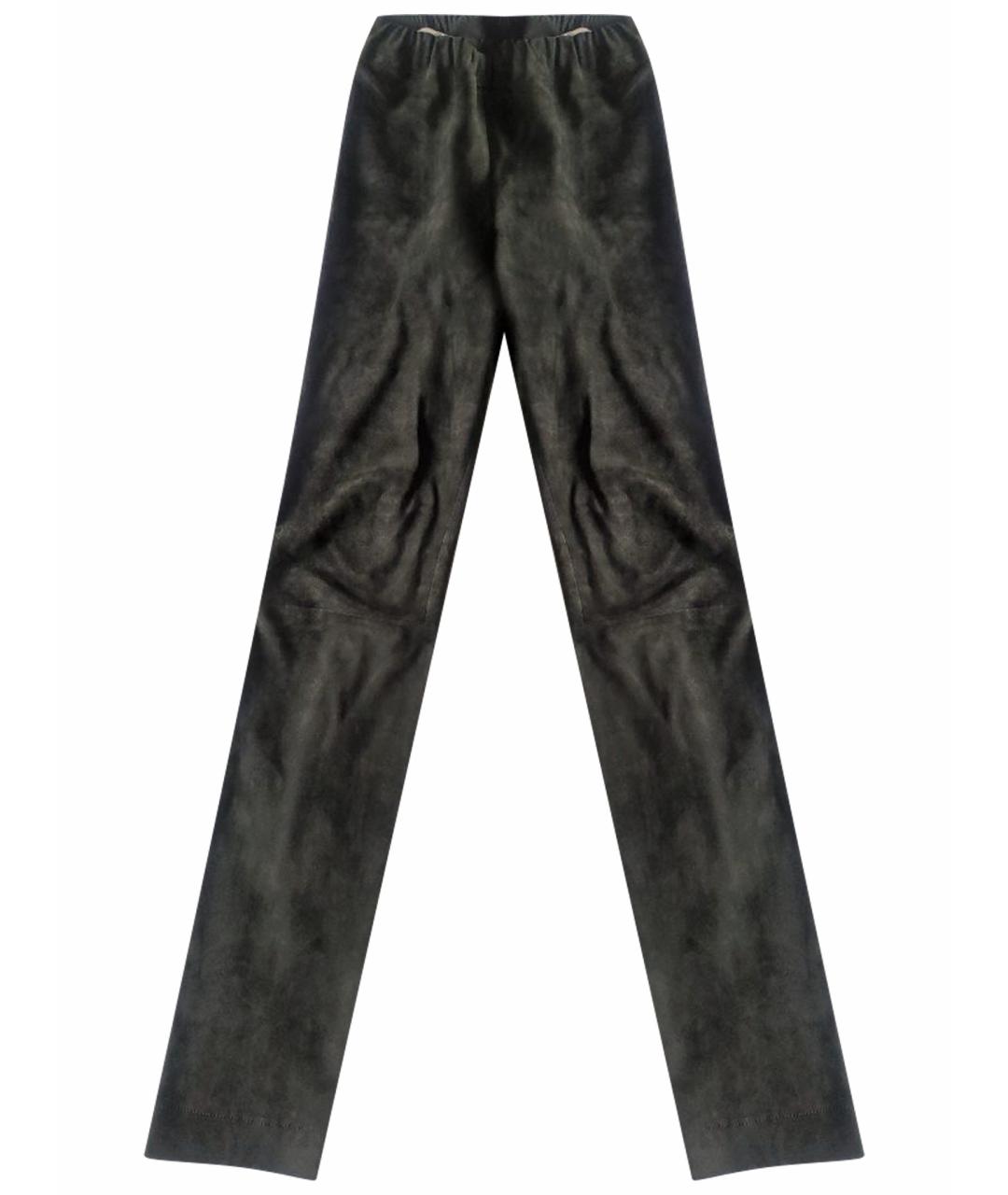 THE ROW Зеленые замшевые леггинсы и велосипедки, фото 1