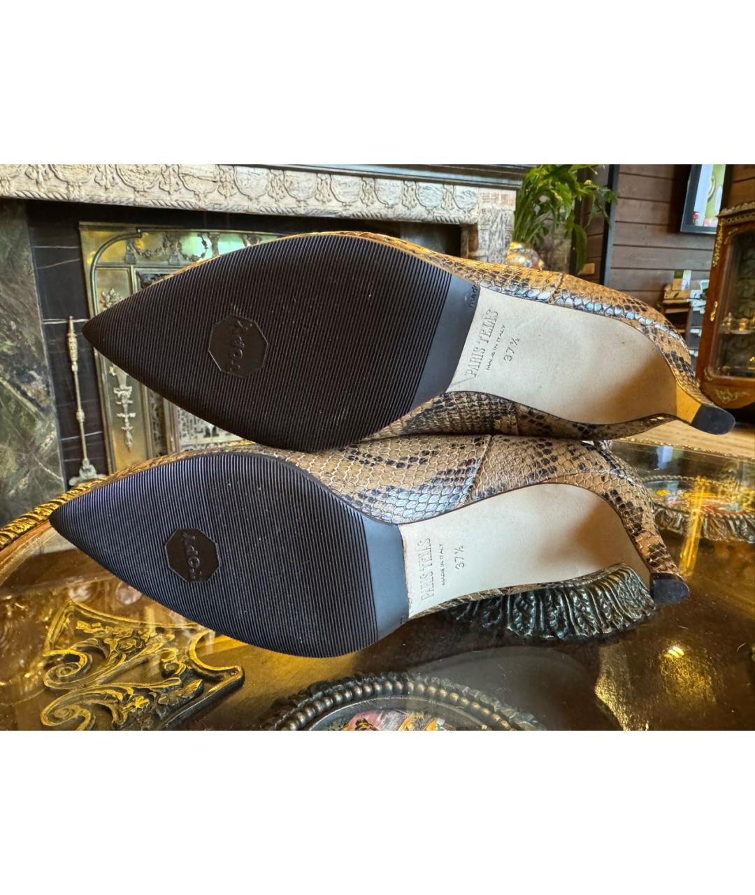 PARIS TEXAS Коричневые кожаные полусапоги, фото 5