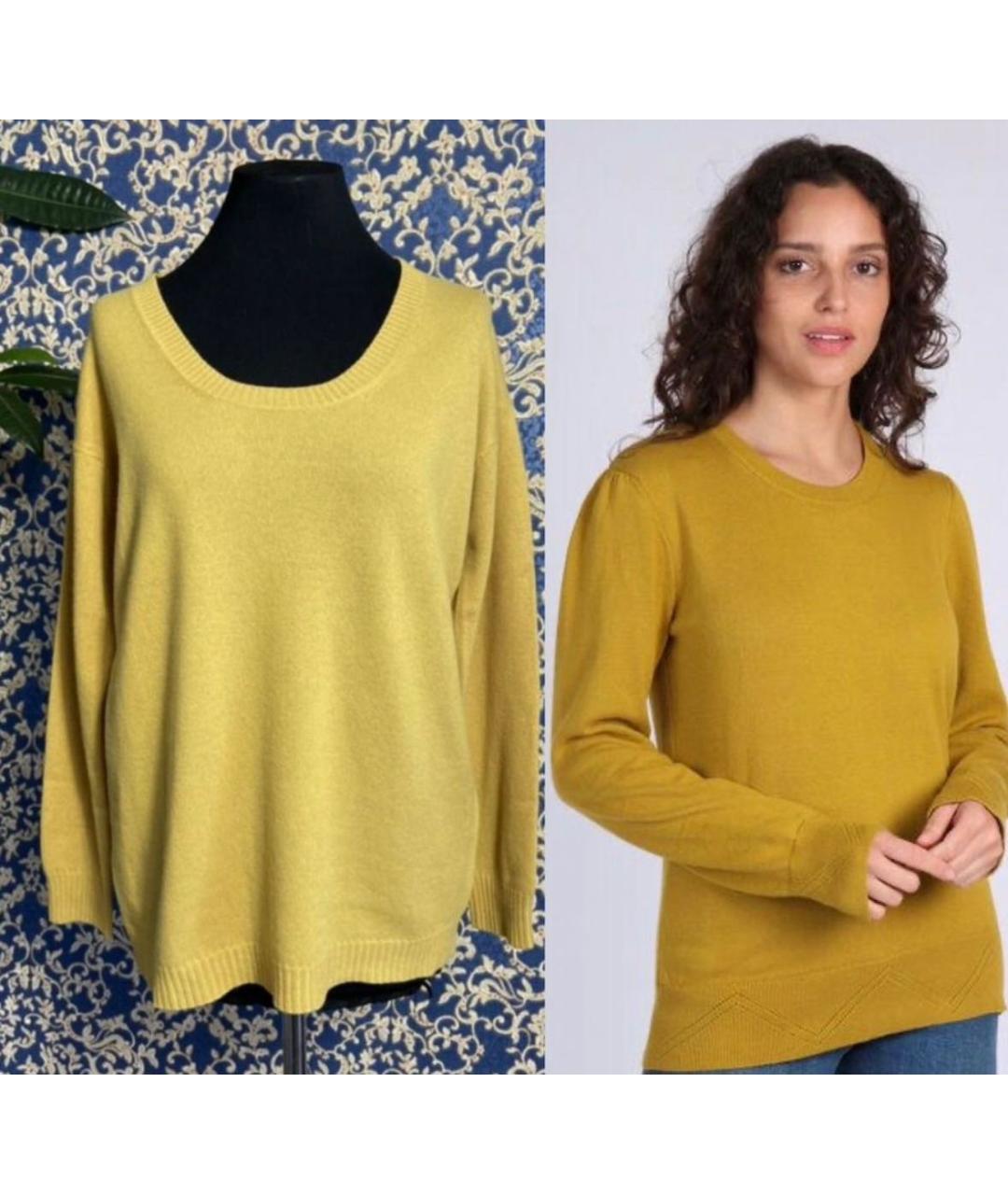 MAX MARA Горчичный кашемировый джемпер / свитер, фото 8