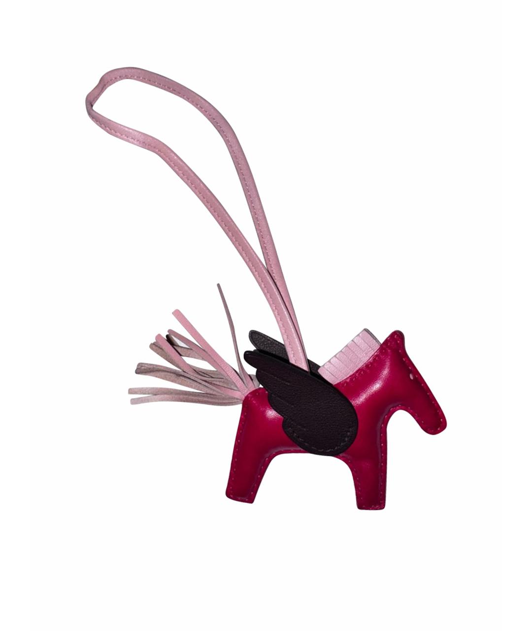 HERMES Розовый брелок, фото 1