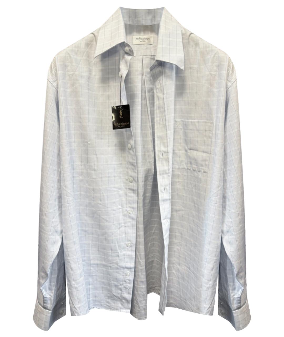 SAINT LAURENT Голубая хлопковая рубашка, фото 1