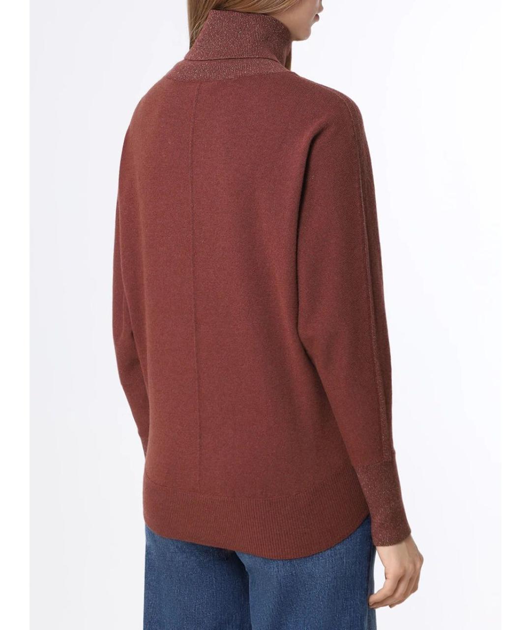 PESERICO Коричневый шерстяной джемпер / свитер, фото 8