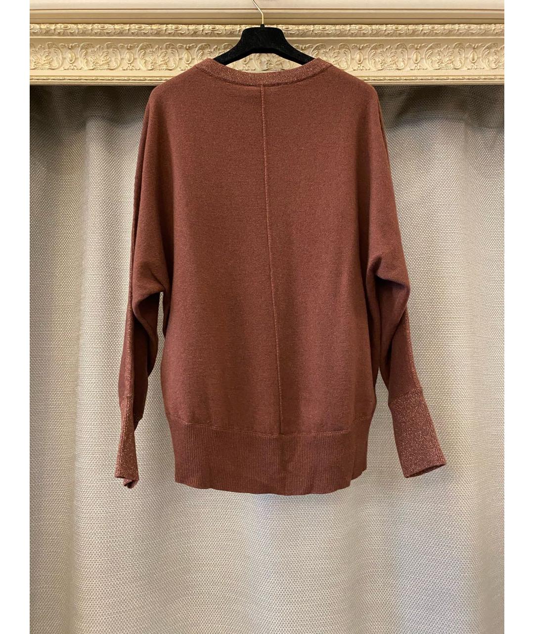 PESERICO Коричневый шерстяной джемпер / свитер, фото 6