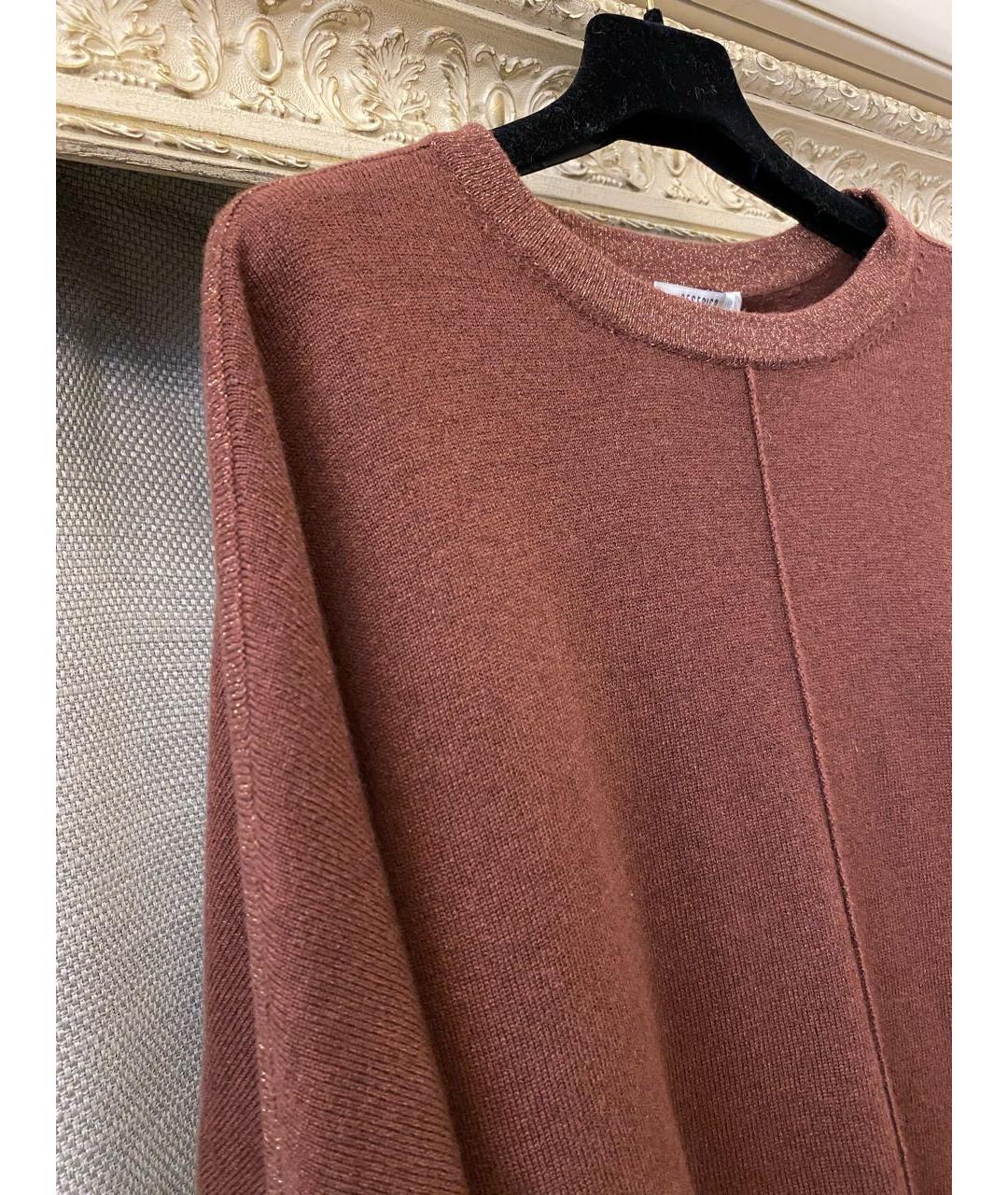 PESERICO Коричневый шерстяной джемпер / свитер, фото 5