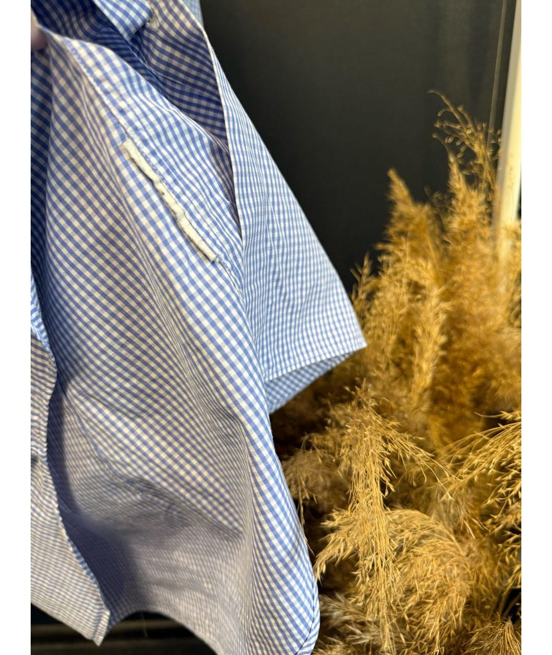 PRADA Голубая хлопковая рубашка, фото 6