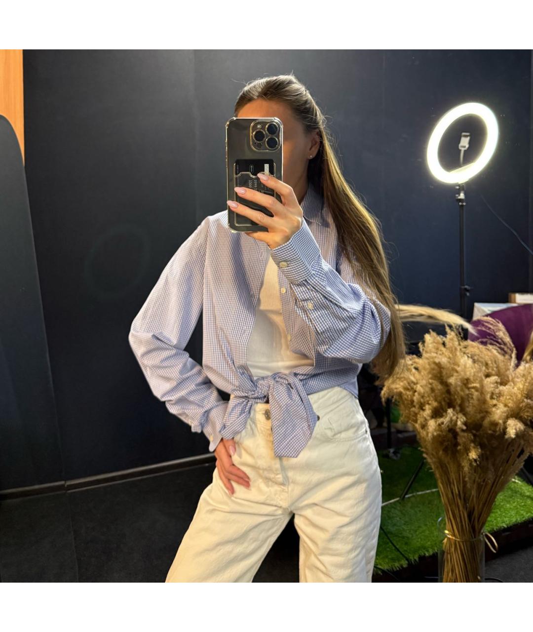 PRADA Голубая хлопковая рубашка, фото 3