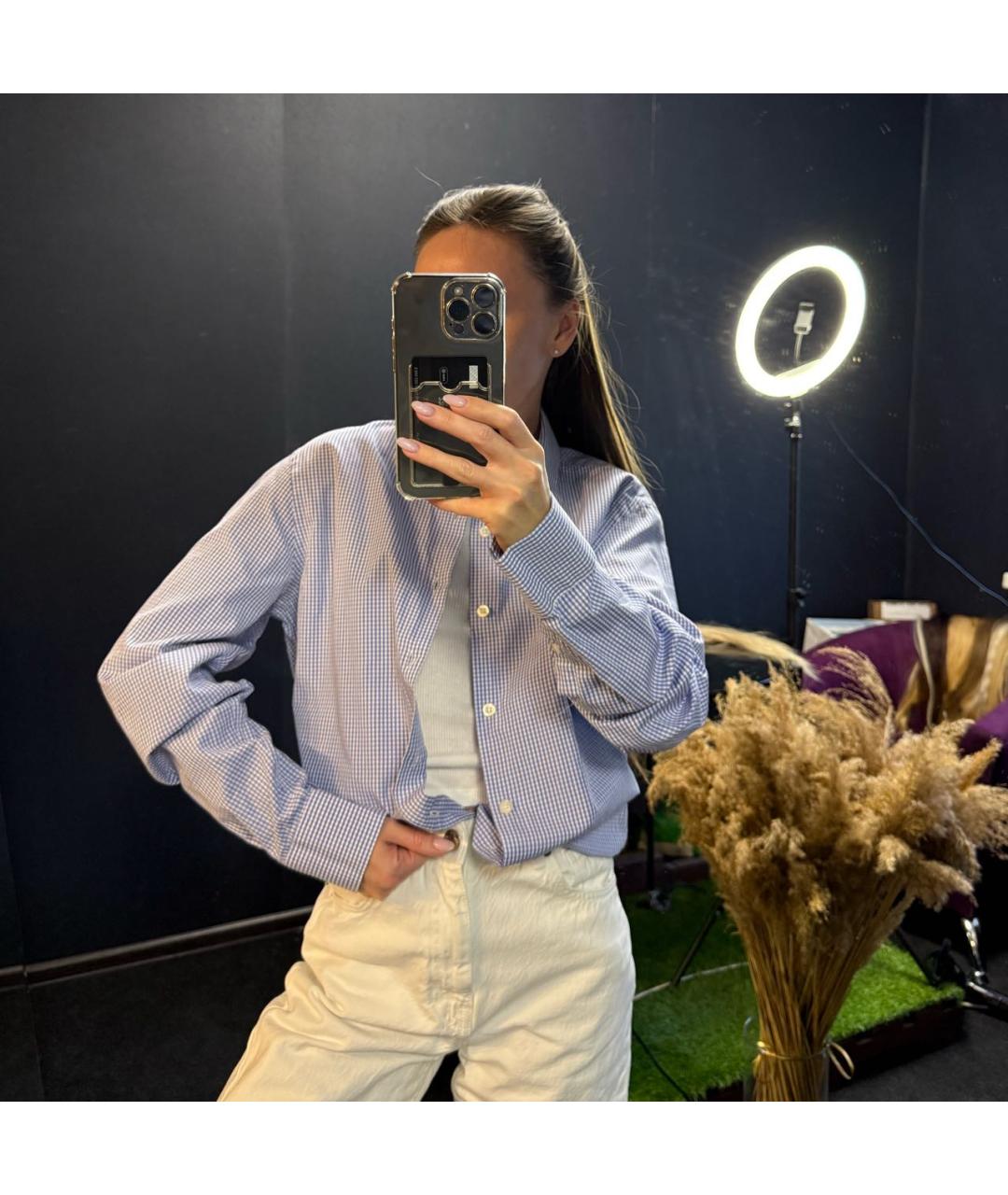 PRADA Голубая хлопковая рубашка, фото 2