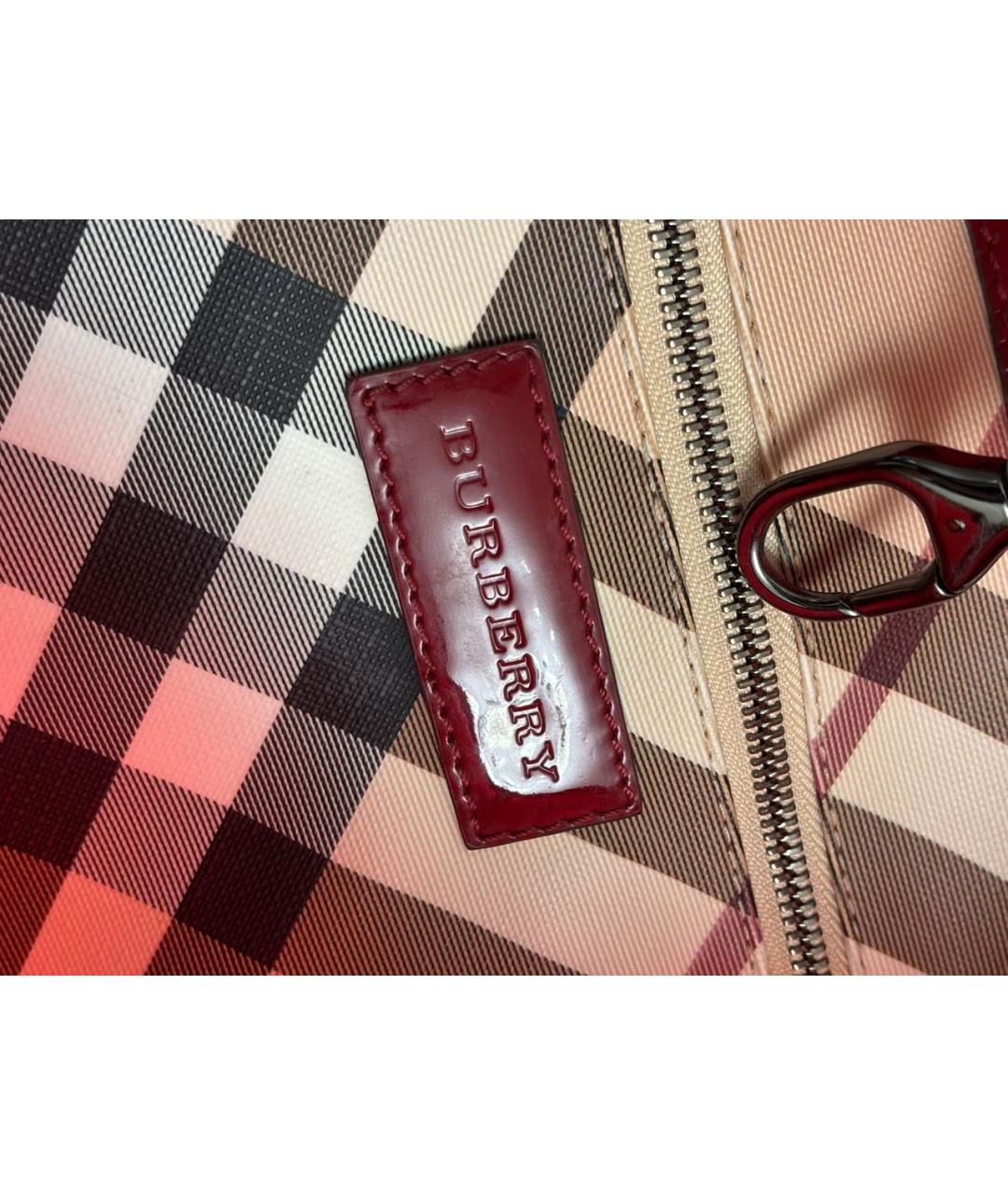 BURBERRY Красная сумка тоут, фото 8