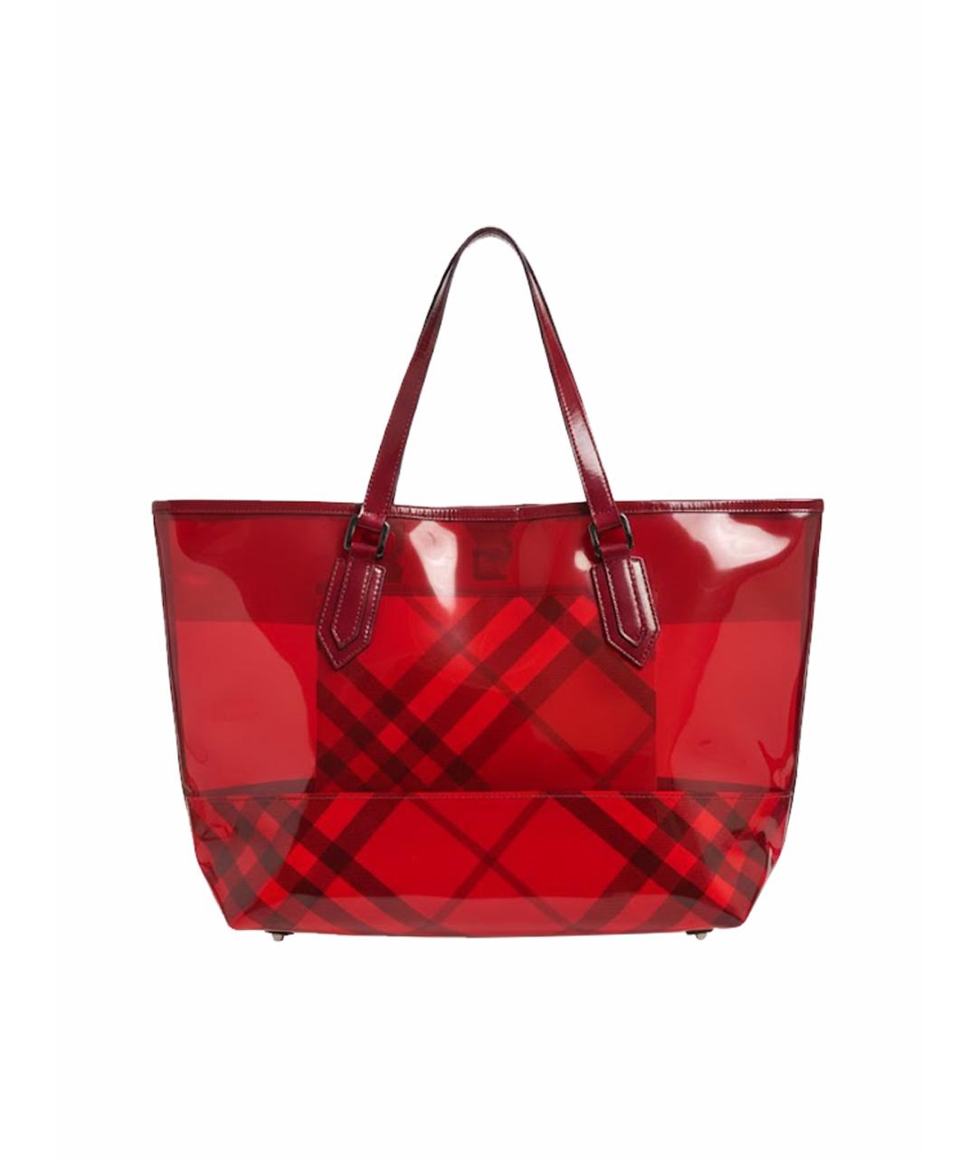 BURBERRY Красная сумка тоут, фото 1