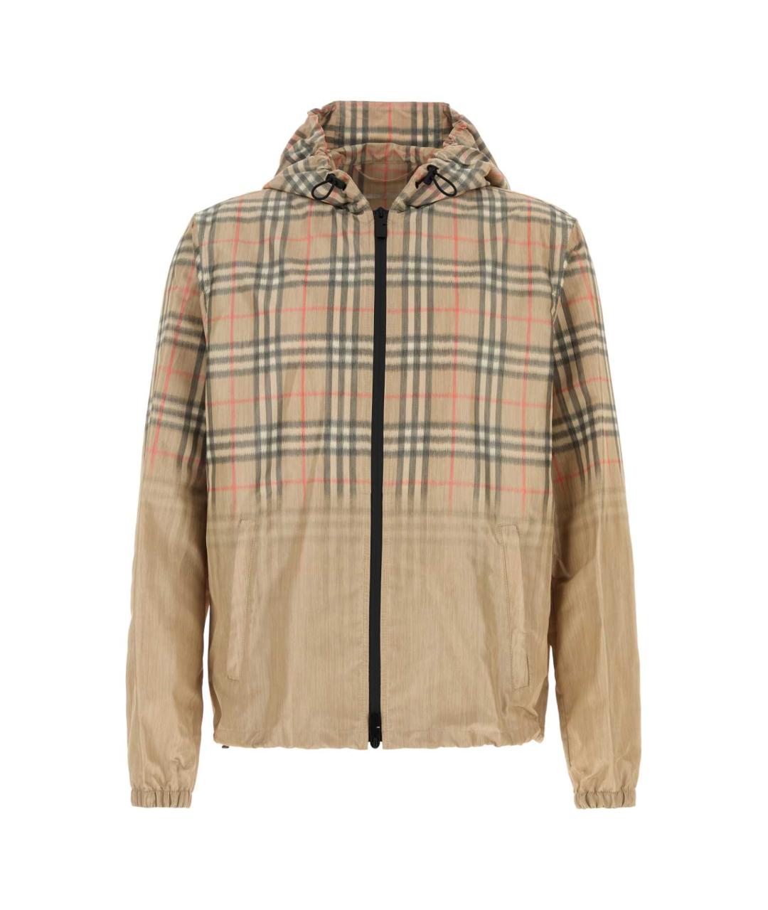 BURBERRY Бежевая вискозная куртка, фото 1