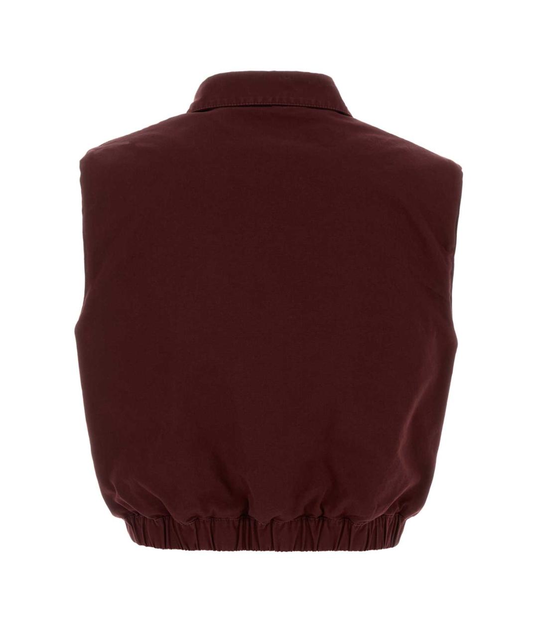 MIU MIU Бордовый хлопковый жилет, фото 2
