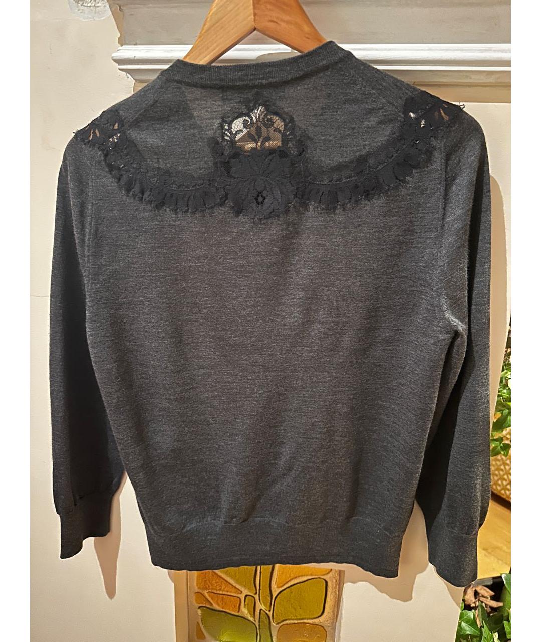 DOLCE&GABBANA Серый шерстяной джемпер / свитер, фото 2