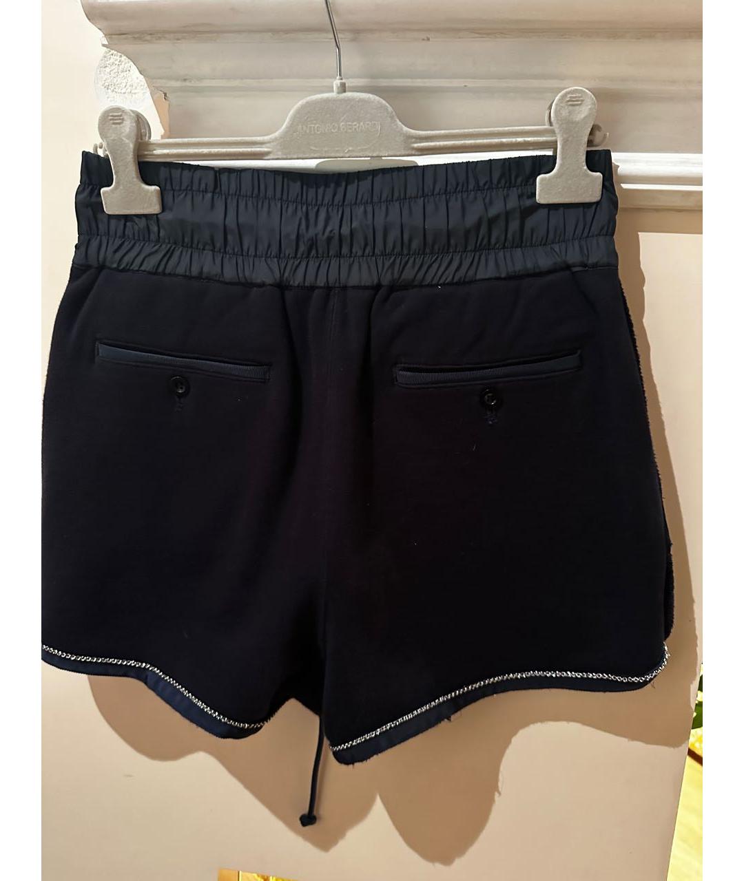 SACAI Темно-синие хлопковые шорты, фото 2