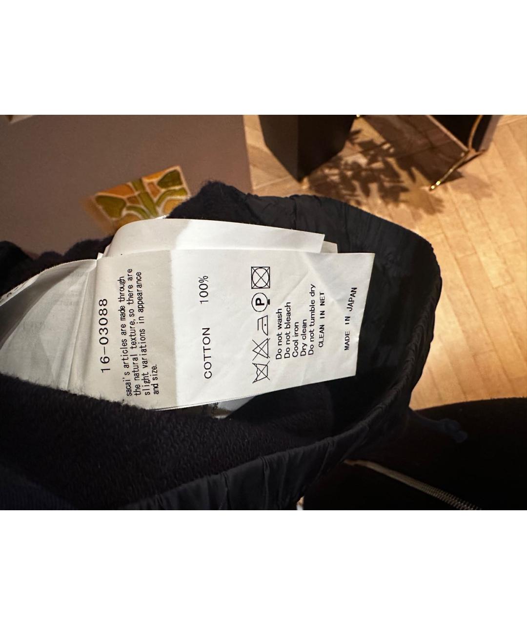 SACAI Темно-синие хлопковые шорты, фото 3