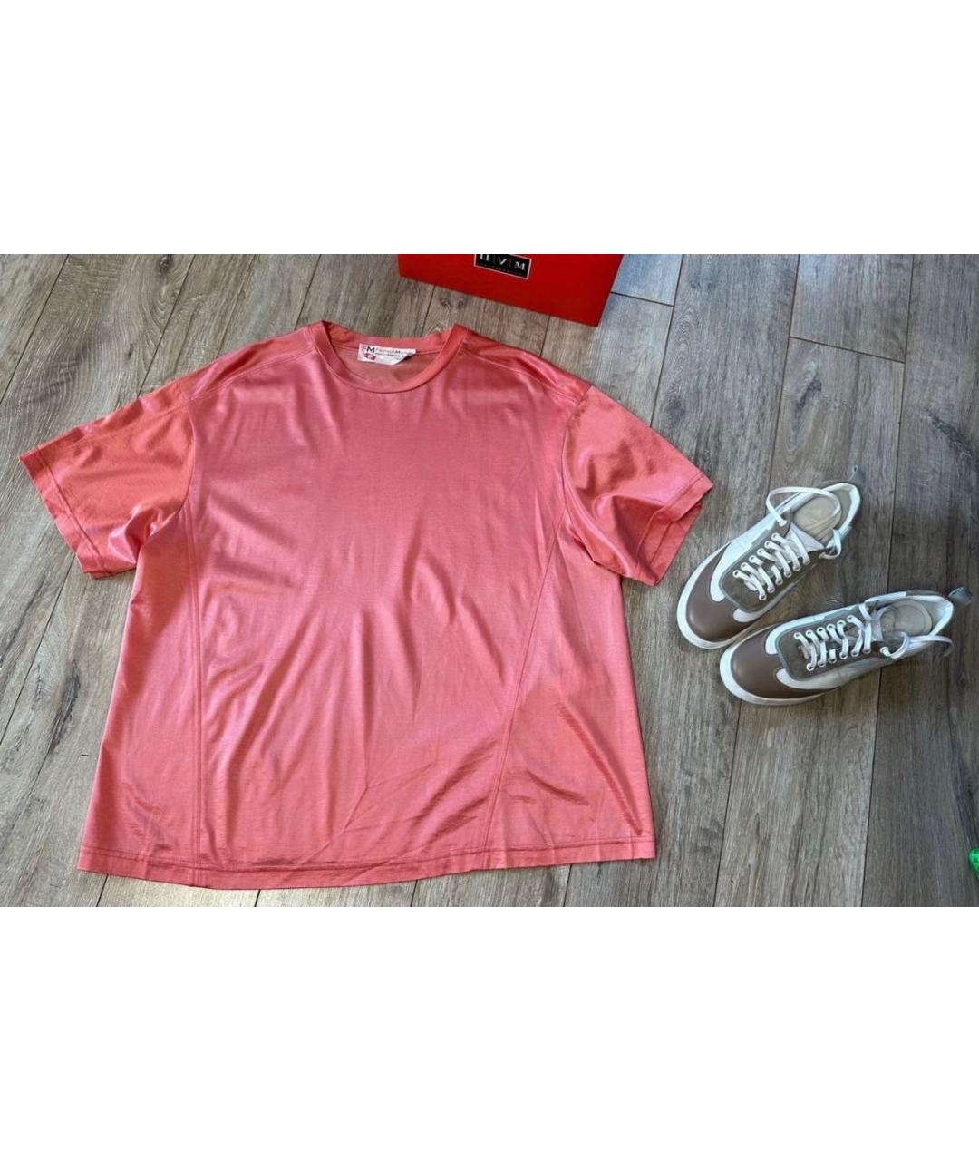 MAX MARA Розовая вискозная футболка, фото 3