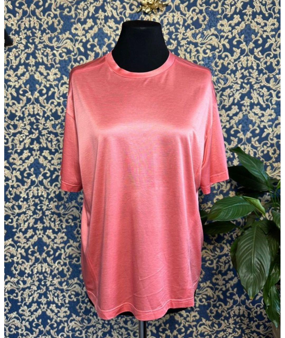 MAX MARA Розовая вискозная футболка, фото 8