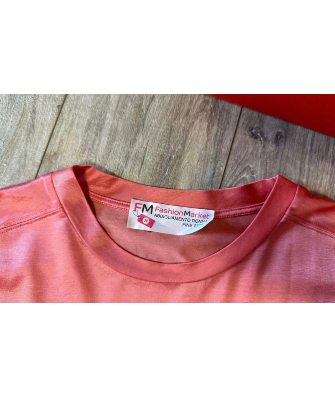 MAX MARA Розовая вискозная футболка, фото 4