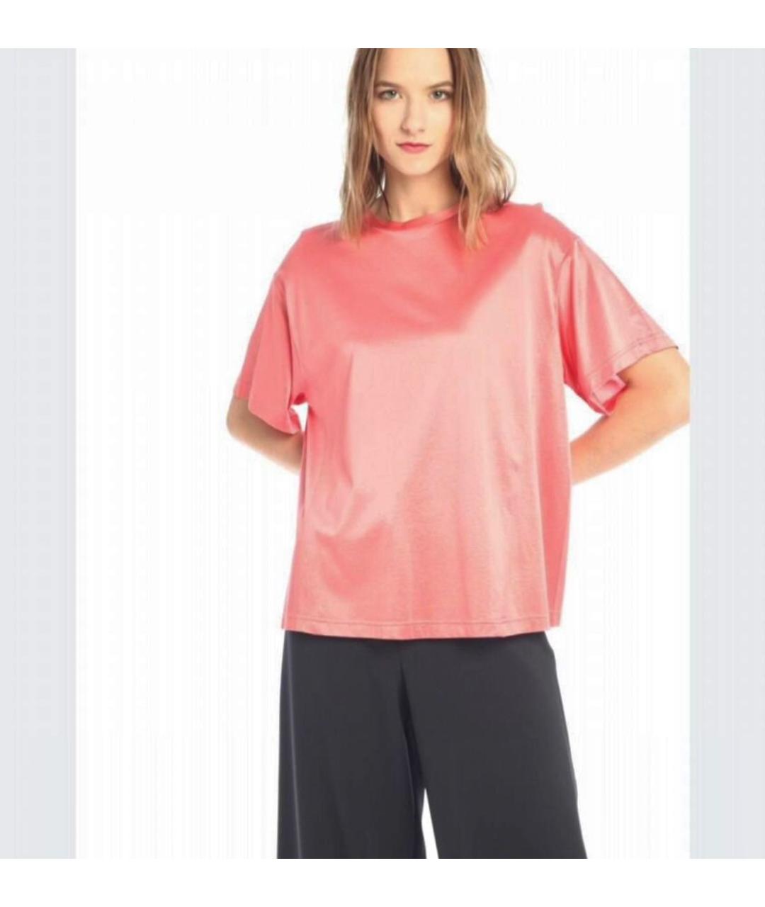 MAX MARA Розовая вискозная футболка, фото 5