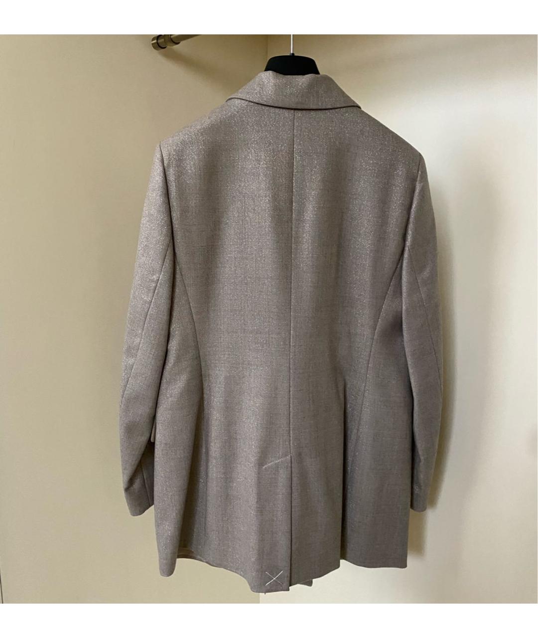 PESERICO Бежевый шерстяной жакет/пиджак, фото 6
