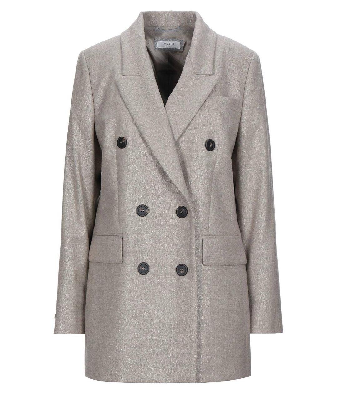 PESERICO Бежевый шерстяной жакет/пиджак, фото 1