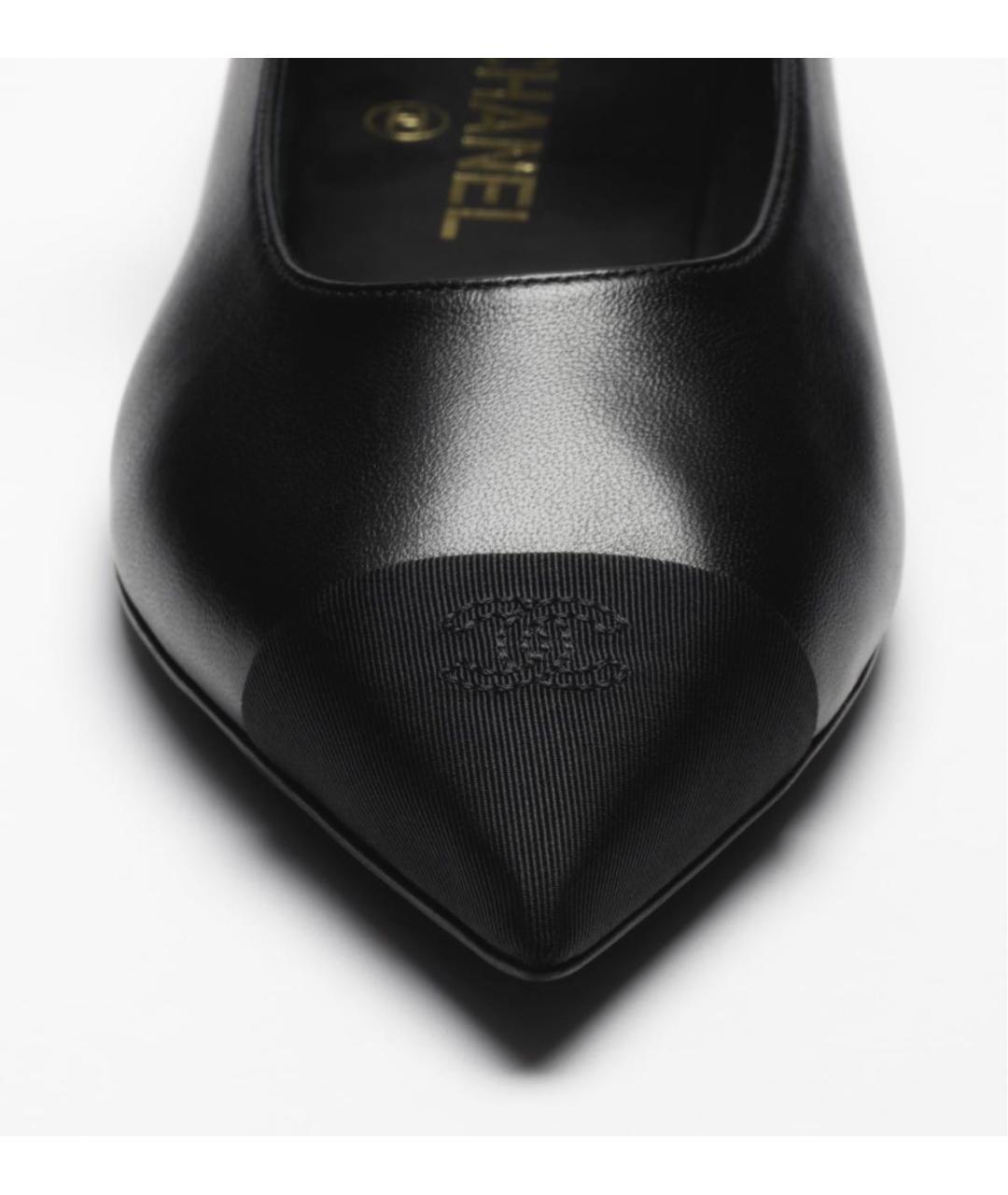 CHANEL Черные кожаные балетки, фото 4