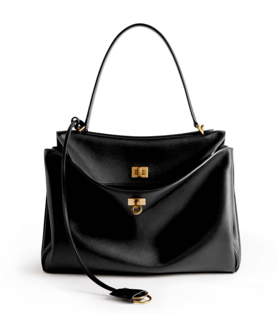 BALENCIAGA Черная кожаная сумка через плечо, фото 7