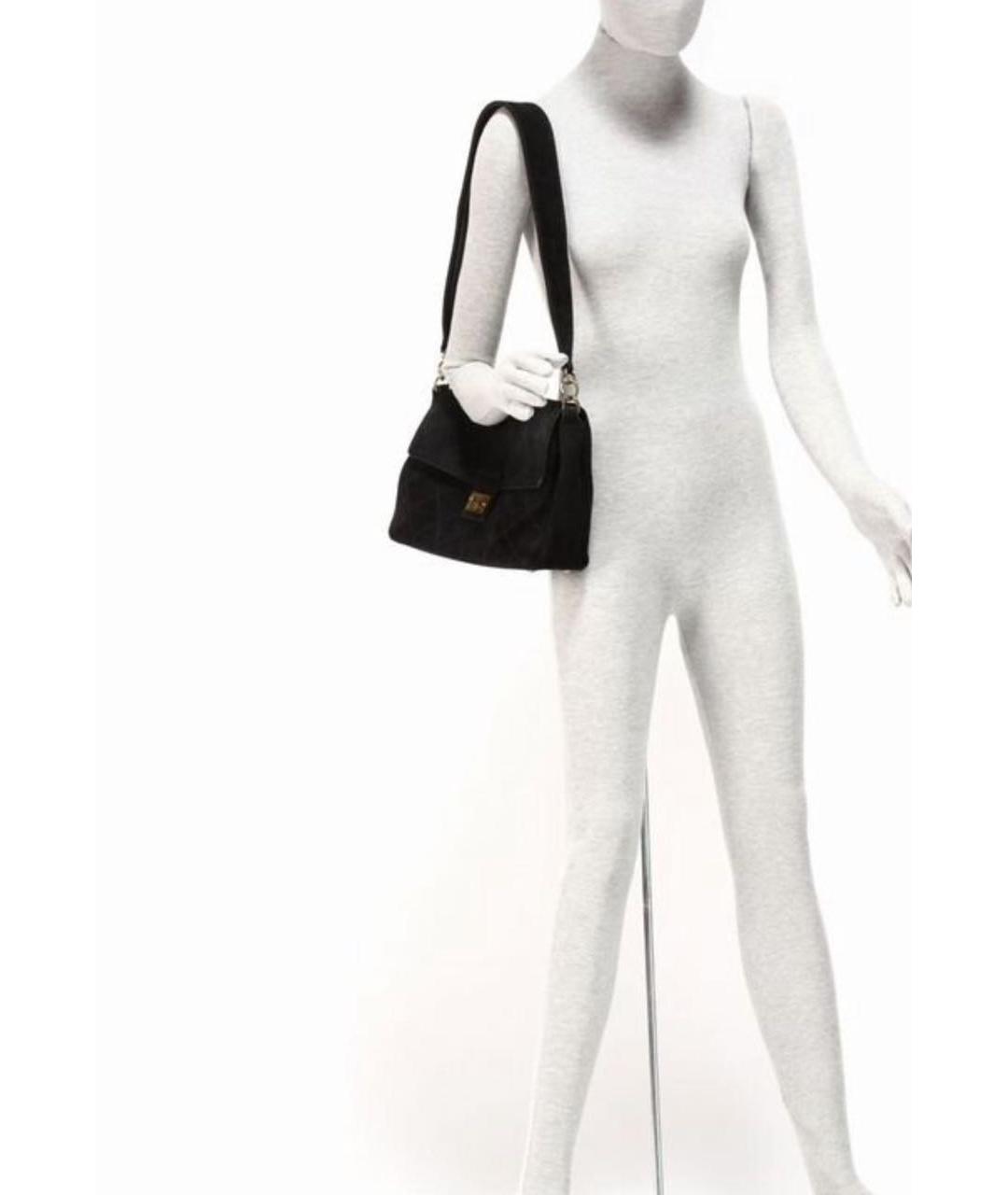 CHANEL Черная замшевая сумка через плечо, фото 7