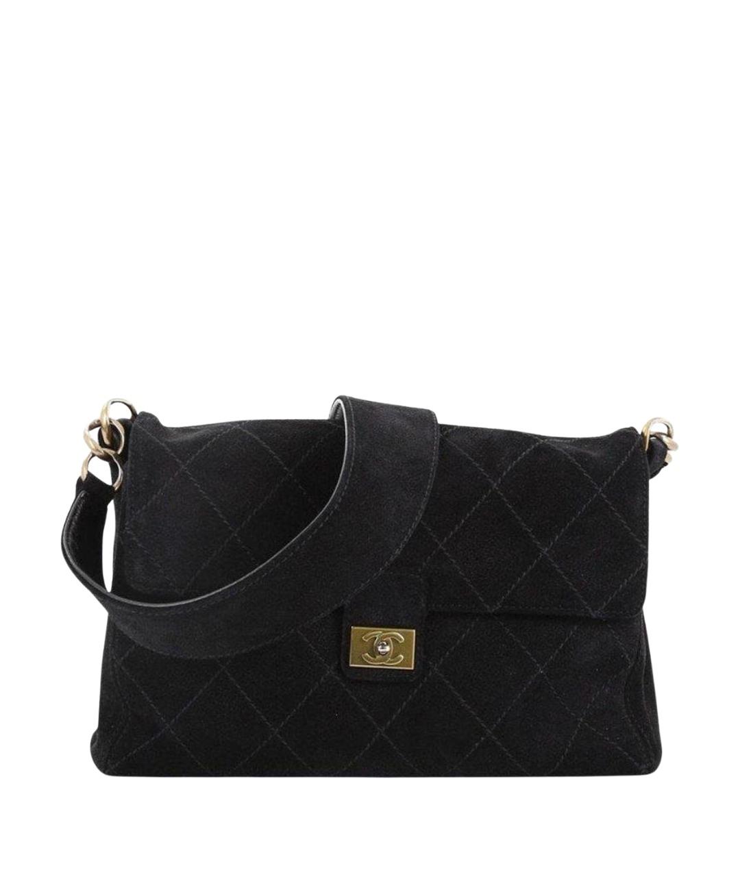 CHANEL Черная замшевая сумка через плечо, фото 1