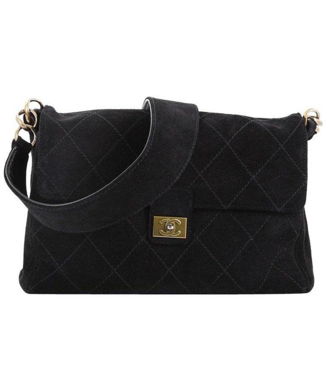 CHANEL Черная замшевая сумка через плечо, фото 8