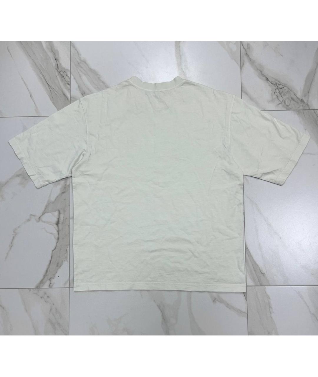 A-COLD-WALL* Бежевая хлопковая футболка, фото 4