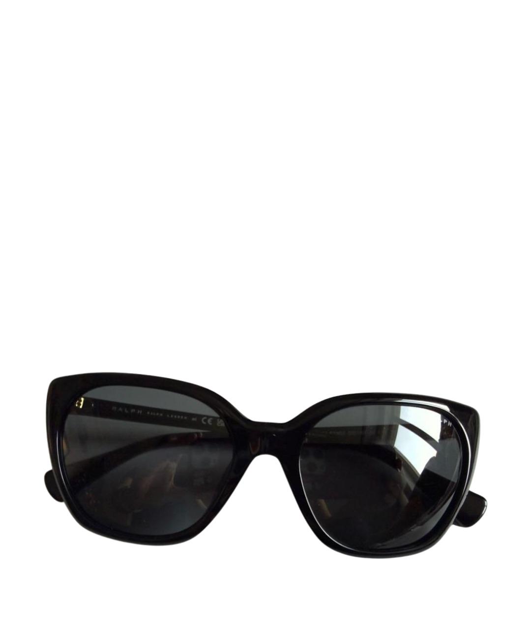RALPH LAUREN Черные пластиковые солнцезащитные очки, фото 1