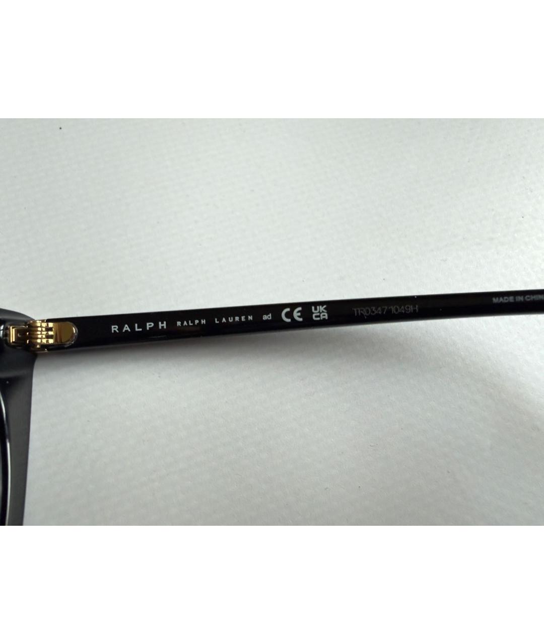 RALPH LAUREN Черные пластиковые солнцезащитные очки, фото 5