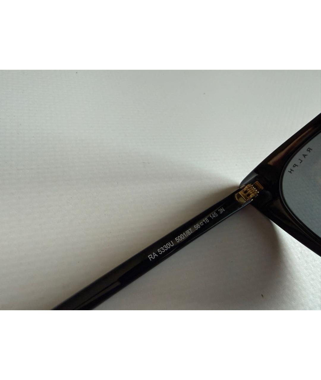 RALPH LAUREN Черные пластиковые солнцезащитные очки, фото 6