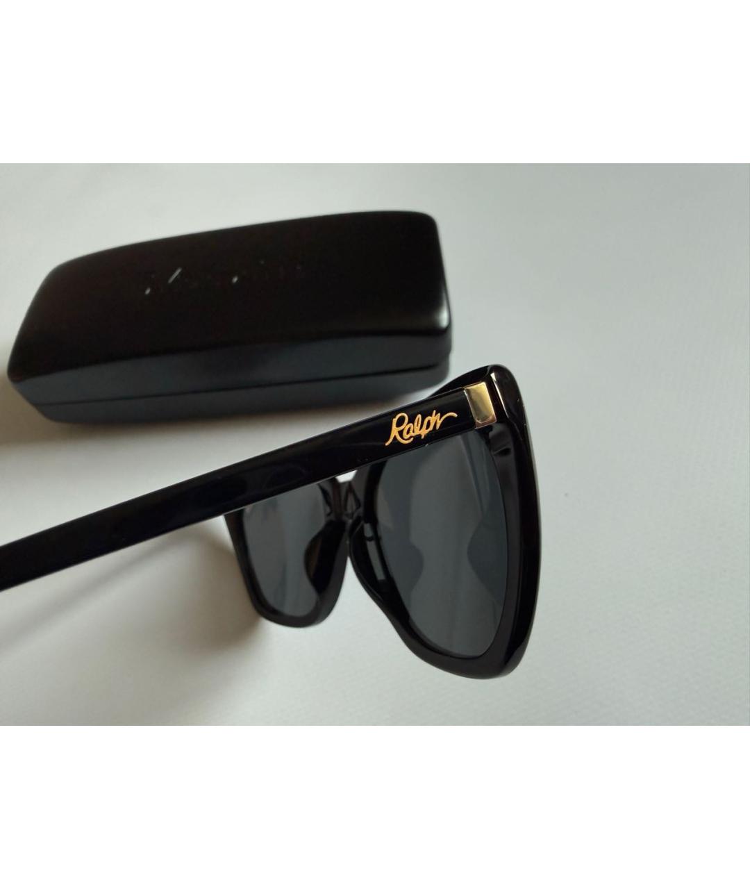 RALPH LAUREN Черные пластиковые солнцезащитные очки, фото 3