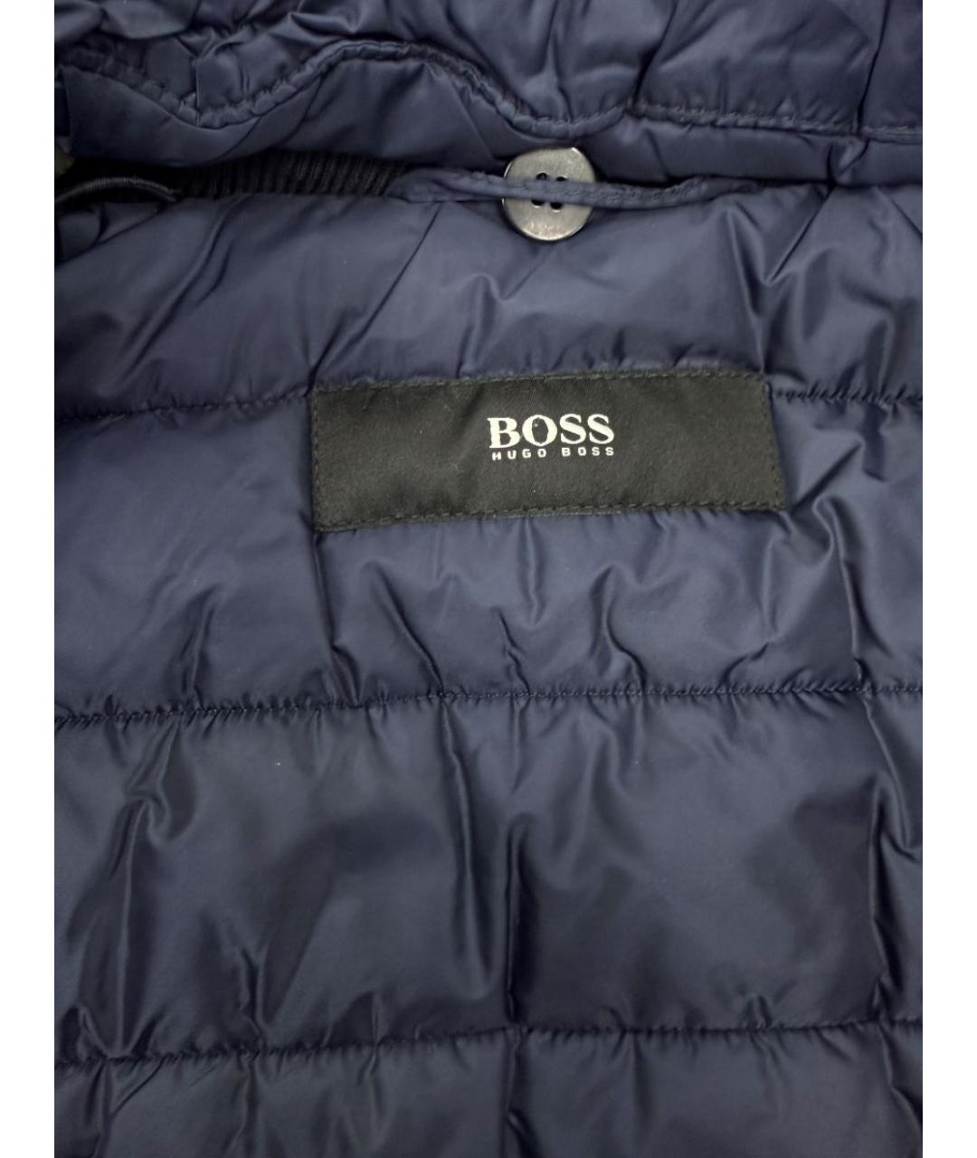 HUGO BOSS Темно-синее пальто, фото 4
