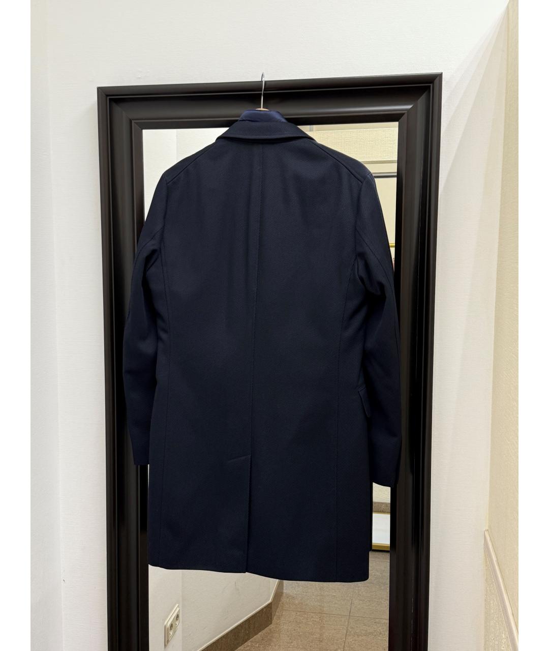 HUGO BOSS Темно-синее пальто, фото 3