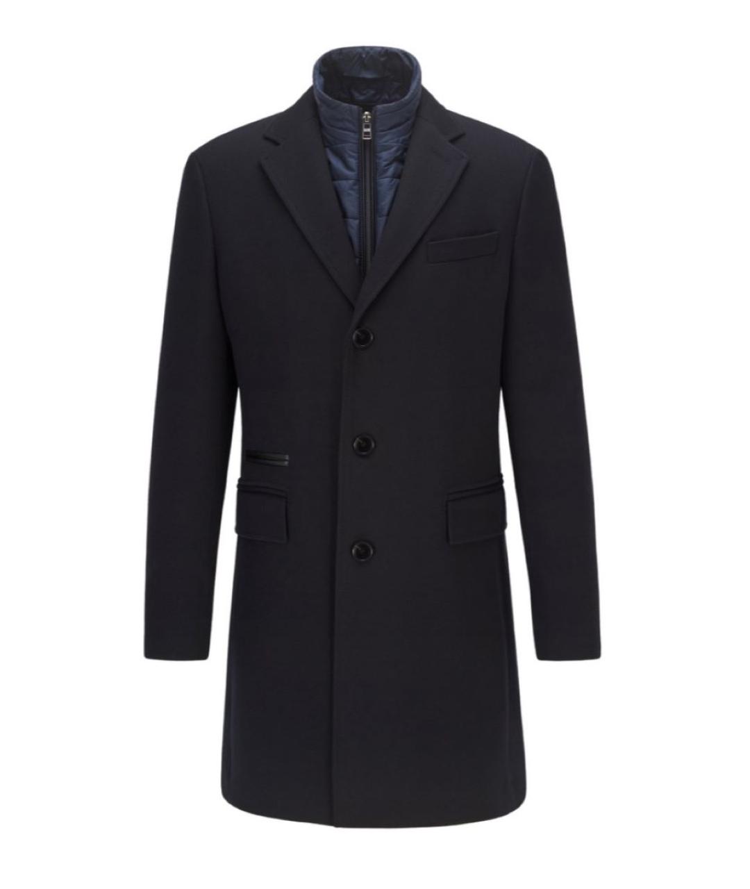HUGO BOSS Темно-синее пальто, фото 10