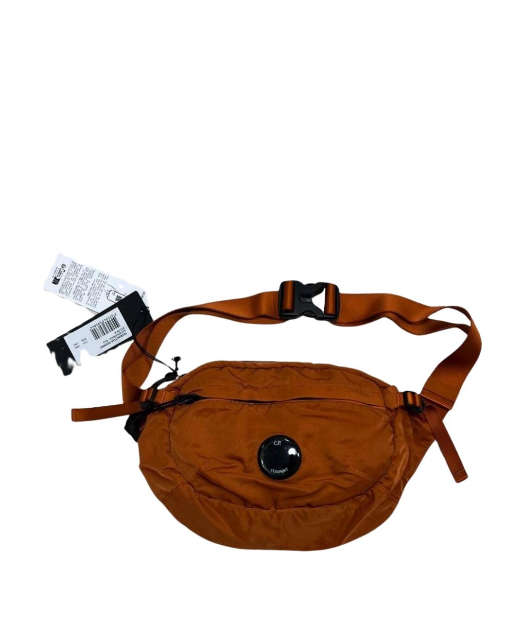 CP COMPANY Оранжевая тканевая сумка на плечо, фото 1