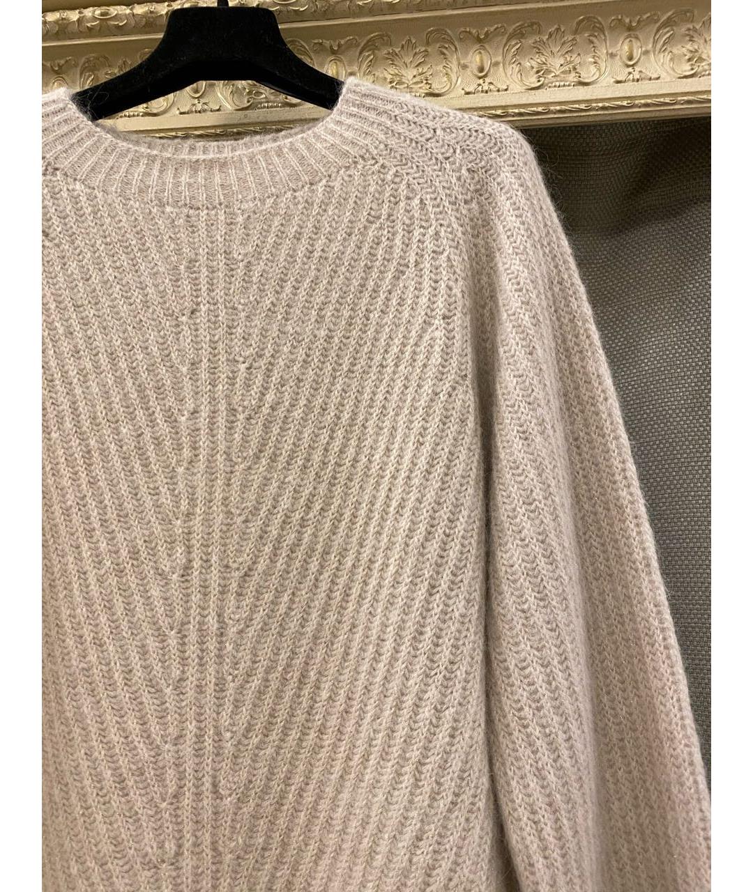 PESERICO Бежевый шерстяной джемпер / свитер, фото 5