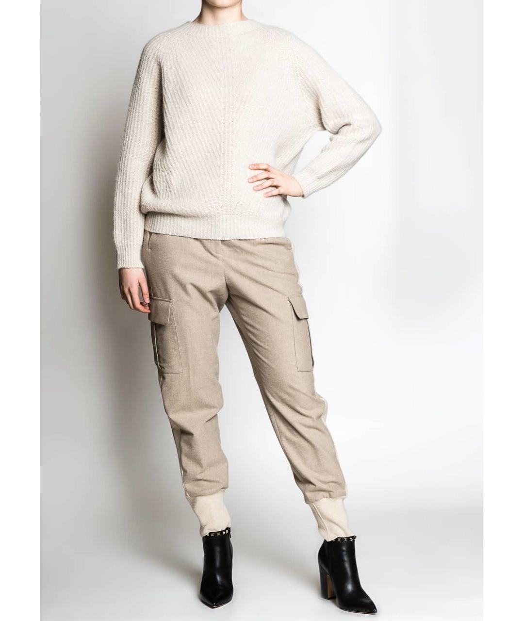 PESERICO Бежевый шерстяной джемпер / свитер, фото 8