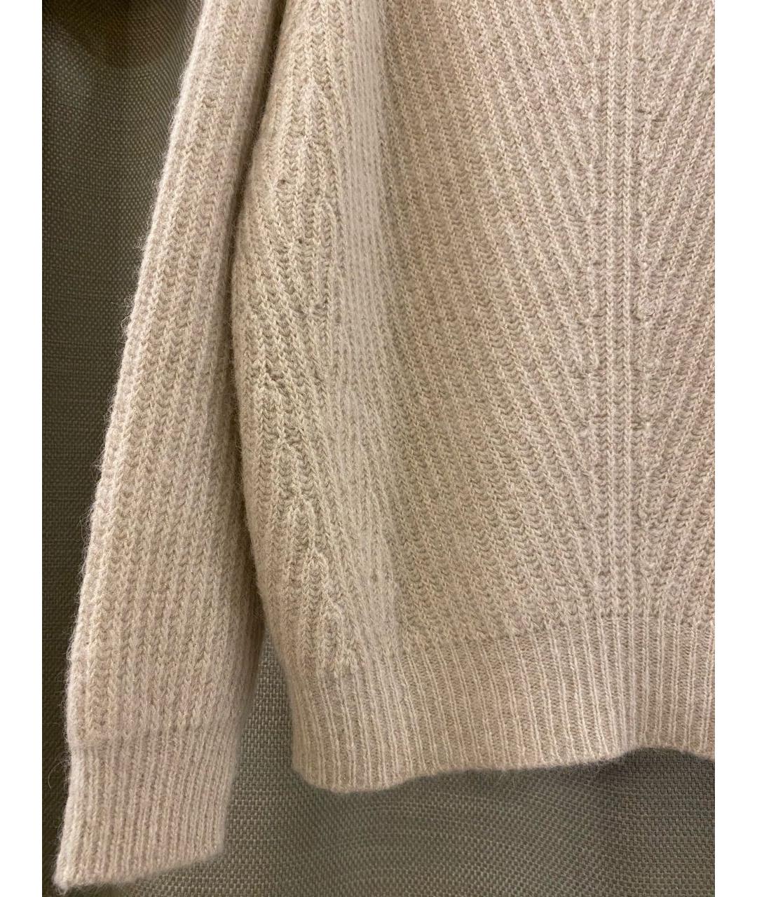 PESERICO Бежевый шерстяной джемпер / свитер, фото 6