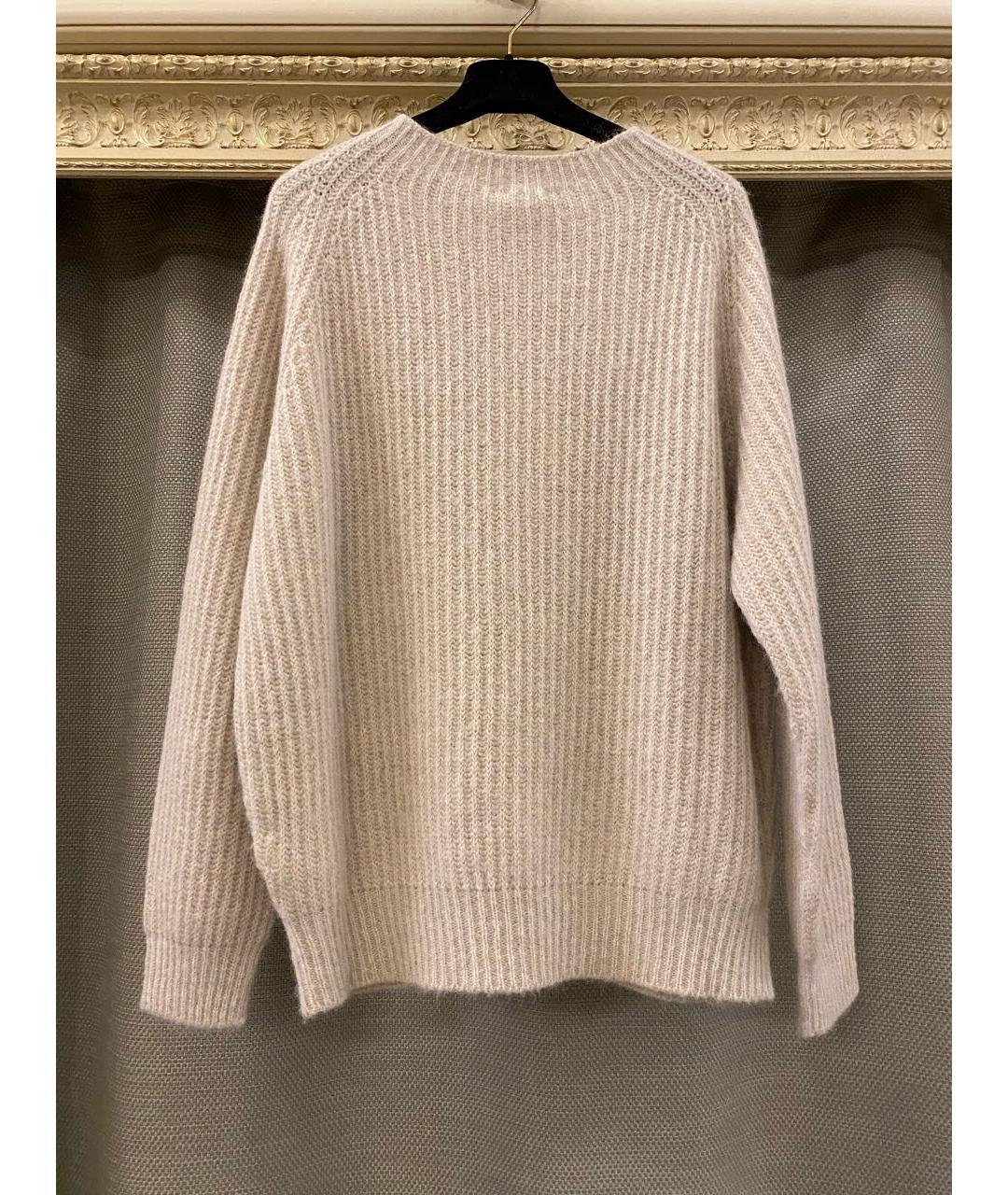 PESERICO Бежевый шерстяной джемпер / свитер, фото 7